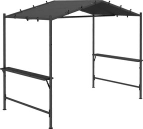 Outsunny Cort pentru grătar, acoperiș pentru grătar, rezistent la intemperii, inclus buzunare laterale, 277 x 149 x 230 cm, Gri închis | Aosom Romania