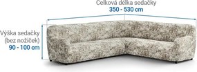 Gaico Huse bielastice MARMO bej colţar (l. 350 - 530 cm)