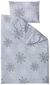 Lenjerie de pat din bumbac CHRISTMAS FLAKES gri Dimensiune lenjerie de pat: 70 x 90 cm | 140 x 200 cm
