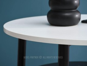 Măsuță de cafea Randolf S (lemn alb + negru). 1111688