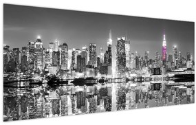 Tablou - New York și zgârie-norii mov (120x50 cm)