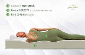 Saltea ortopedica, Red Line, 120x200 cm, H 18 cm, spuma poliuretanica, reversibila, medie