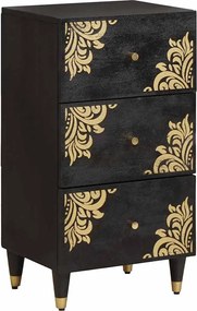 vidaXL Bufet cu sertar Negru 40 x 33 x 75 cm Lemn de mango solid