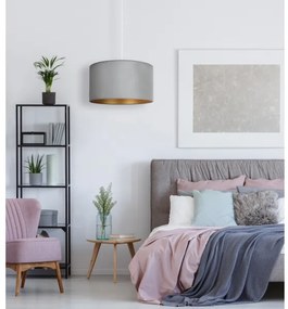 Lustră pe cablu VELVET 1xE27/40W/230V verde-mentă/aurie Brilagi