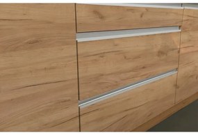 Set bucătărie MARINA 240 cm stejar craft/alb lucios