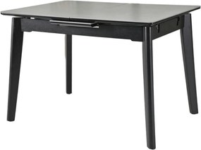 Masa extensibila OSTEN, gri cu efect de marmura/negru, 120/160x80x76 c