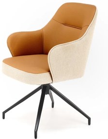 Scaun rotativ K527 maro/bej
