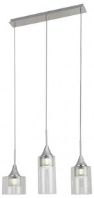 Lustra LED stil modern Candice 3L crom/transparent