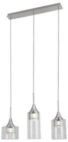 Lustra LED stil modern Candice 3L crom/transparent