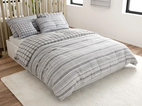Lenjerie din bumbac Renforcé LINKY gri Dimensiune lenjerie de pat: 70 x 90 cm | 140 x 220 cm
