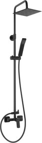 Coloana de dus cu baterie monocomanda Ferro Vitto Verdeline finisaj gri Gun Metal mat
