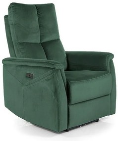 Fotoliu recliner cu functie de masaj Neptun M velvet verde Blu78