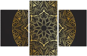 Tablou abstracției aurii (90x60 cm)