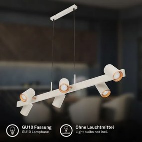 Briloner 4058064 - Lustra suspendată pe cablu ERA 6xGU10/10W/230V, crem