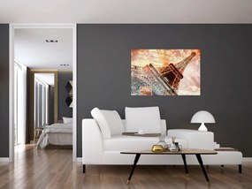 Tablou - Turnul Eiffel în stil vintage (90x60 cm)
