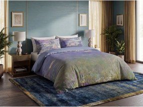 Lenjerie de pat din satin de bumbac WATER LILIES ART COLLECTION Dimensiune lenjerie de pat: 2 buc 60 x 70 cm | 200 x 200 cm