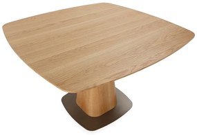 Masă de dining cu aspect de lemn de stejar 120x120 cm Etel – MOME