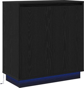 vidaXL Bufet cu raft Stejar Negru 71 x 34.5 x 75 cm Lemn compozit