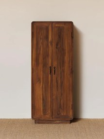 Dulap din lemn reciclat, cu 2 usi, aspect vintage, Almirah