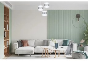 Lustră pe cablu CORAL 3xE27/60W/230V alb/crom d. 45 cm