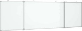 vidaXL Tablă magnetică pliabilă, alb, 160x60x1,7 cm, aluminiu