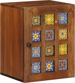 vidaXL Dulap Suspendat pentru Baie cu ușă castan 38 x 33 x 48 cm