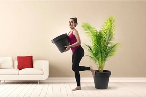 Jardinieră Gardenico Metro Twist 'n' Roll, antracit, 39 x 35,5 cm, 39 cm