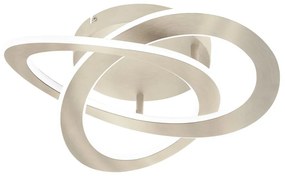 Plafoniera LED design modern Rolimare nichel mat