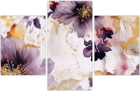 Tablou - Acuarelă flori (90x60 cm)