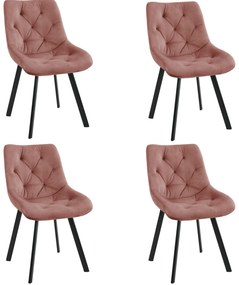 Set 4 buc. scaune sufragerie Jardines (roz). 1117285