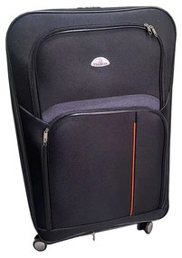Valiză mare TravelLux ușoară, moale, 50x78x30 cm, neagră