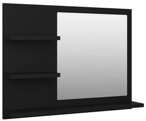 805007 vidaXL Oglindă de baie, negru, 60 x 10,5 x 45 cm, PAL