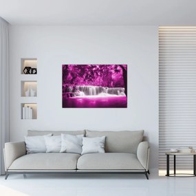 Tablou - Cascadă, violet (90x60 cm)