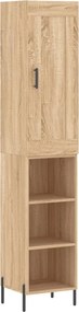 vidaXL Dulap înalt, stejar sonoma, 34,5x34x180 cm, lemn prelucrat