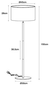 Lampadar Lucide 45709/81/30 MAYA 1xE27/40W/230V negru