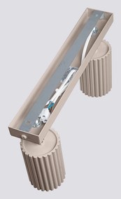 Spot taupe din metal 6,5x30 cm Gleam – Sollux