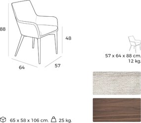 Scaun cu brate design italian Sublim