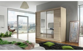 Dulap cu uși glisante Lena II (stejar sonoma) (fără iluminare). Promo -17%. 1058437