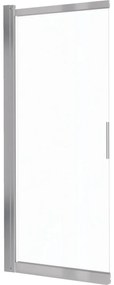 Paravan cada glisant sticla securizata, 100x140 cm, otel slefuit, Deante Prizma Otel slefuit