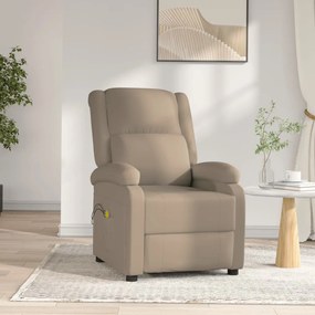3073718 vidaXL Fotoliu de masaj electric, cappuccino, piele ecologică