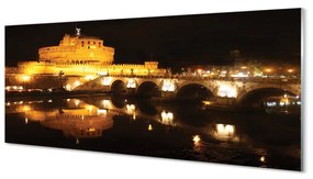 Tablouri acrilice Roma River poduri noapte