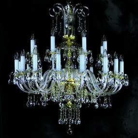 Candelabru XXL cu 24 brate Cristal Bohemia Exclusive ROMA XXIV.