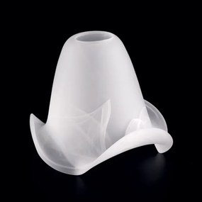 Abajur de rezervă din sticlă pentru lustră și lampă SISI E14 d. 13 cm alb