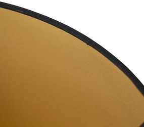 Abajur din bumbac negru 40/45/25 cu interior auriu