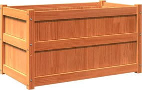 vidaXL Jardinieră de grădină, maro ceruit, 90x50x50 cm, lemn masiv pin