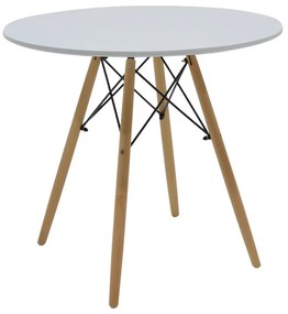 Masa Rotunda Fixa Linda 80 Cm Alba