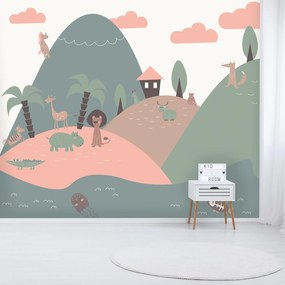 Fototapet - Animale pe deal (147x102 cm)