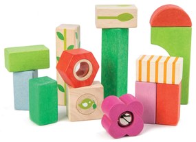 Tender Leaf Toys - Cuburi cu ilustratii de pepiniera din lemn -  Nursery Blocks