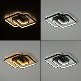 Brilagi - Plafonieră LED dimabilă VELO, 64 W, 230 V, 48x48 cm, cu telecomandă