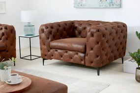 Fotoliu design Chesterfield, Microfibra, Maro Antic, MODERN BAROCK